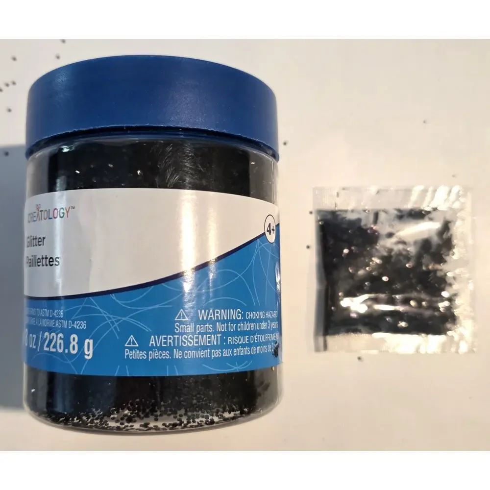 Glitter Lot Black Craft Art DIY Resin Cheer Stamping Scrapbooking